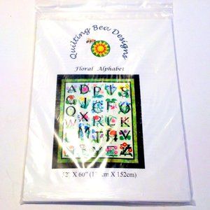 Quilting Bea Designs Floral Alphabet Applique Block Quilt Pattern